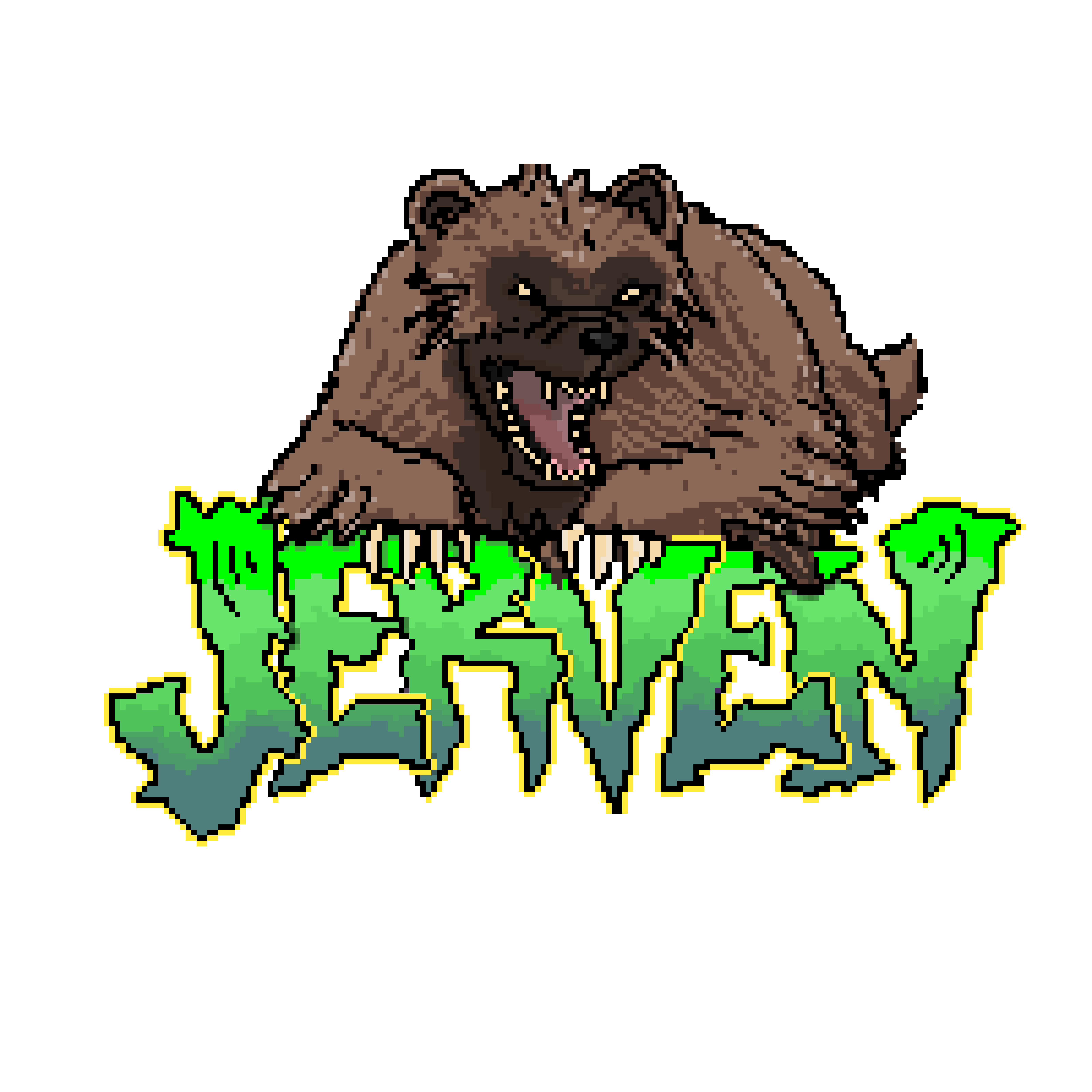 Pixel art logo of a Wolverine