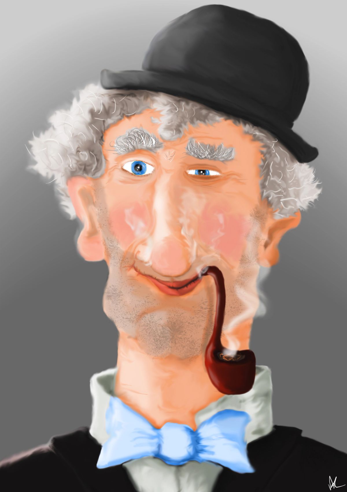 Profile of old man