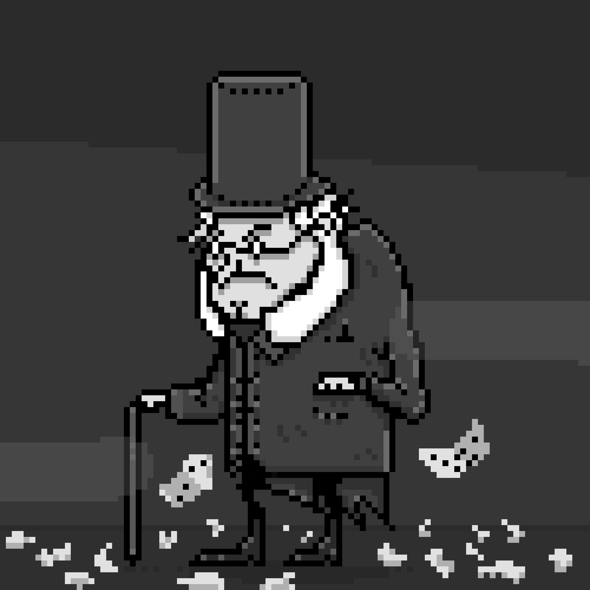 Henrik Ibsen with a lot of letters