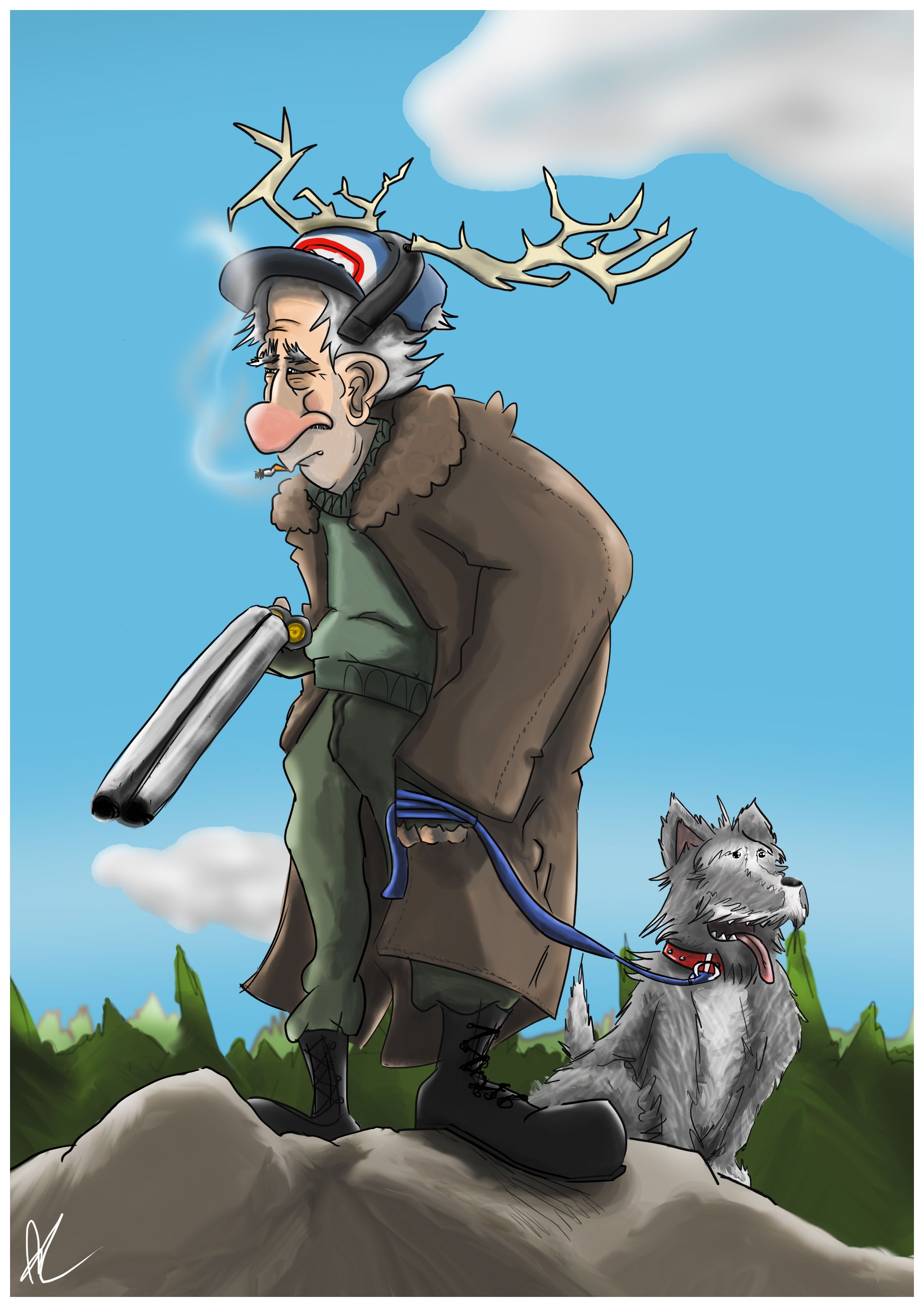 A hunter and his dog