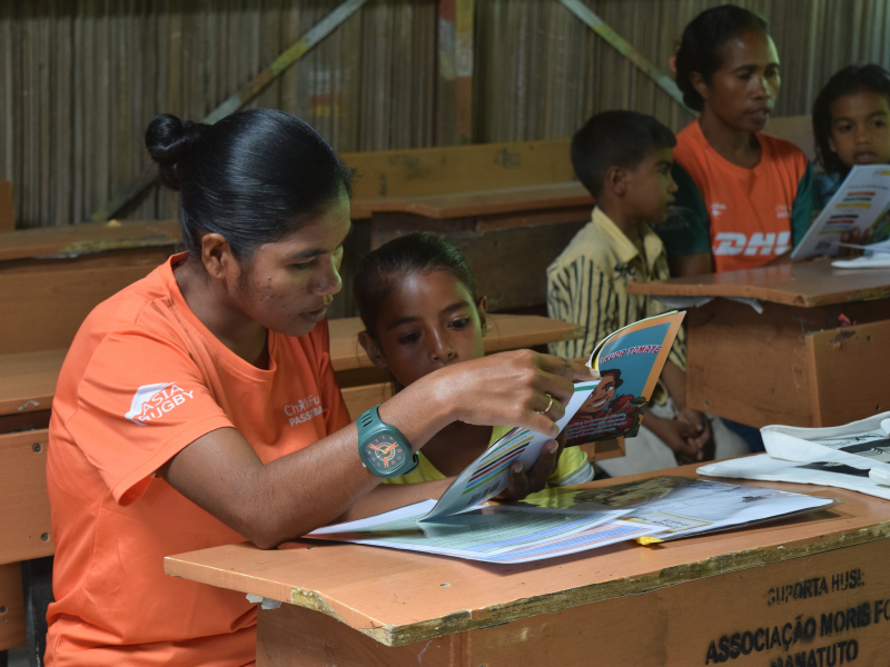 Local volunteers are helping girls build the reading skills they need to learn and stay in school.