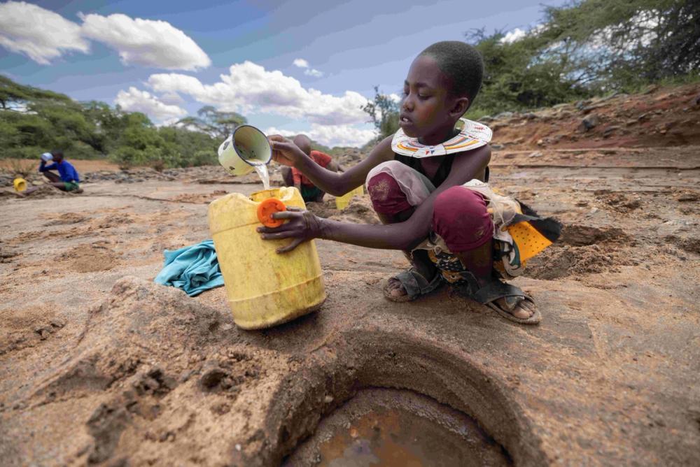 Joece has spent most of her chilldhood risking her life to collect contaminated water.