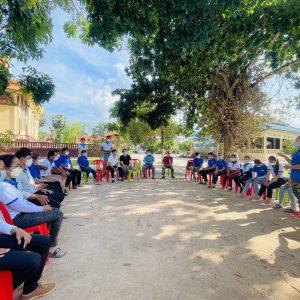 A youth group meeting in Svay Reing.