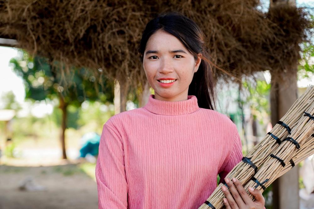 SreyTok, 21, says she has enjoyed learning new skills and working with local leaders to make a difference in her community.