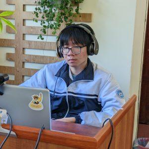 Hien taking part in the online forum.