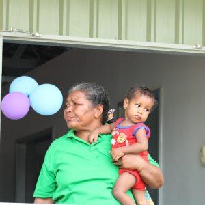 Rosemary and her one-year-old grandson.