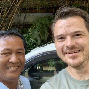 Matt and his driver, Veasna.