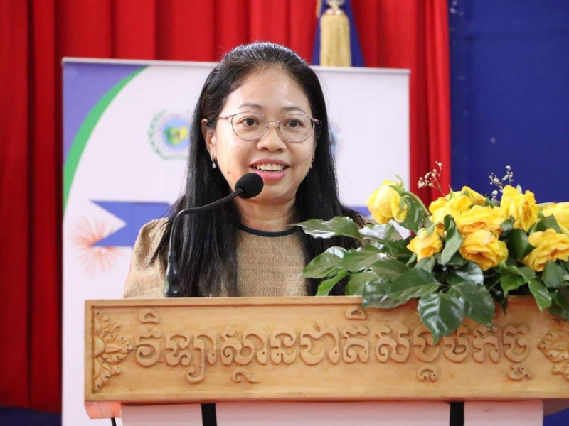 Speaking at the launch of ChildFund Cambodia's online child safety initiative, bringing government and partners together to help children stay safe online.