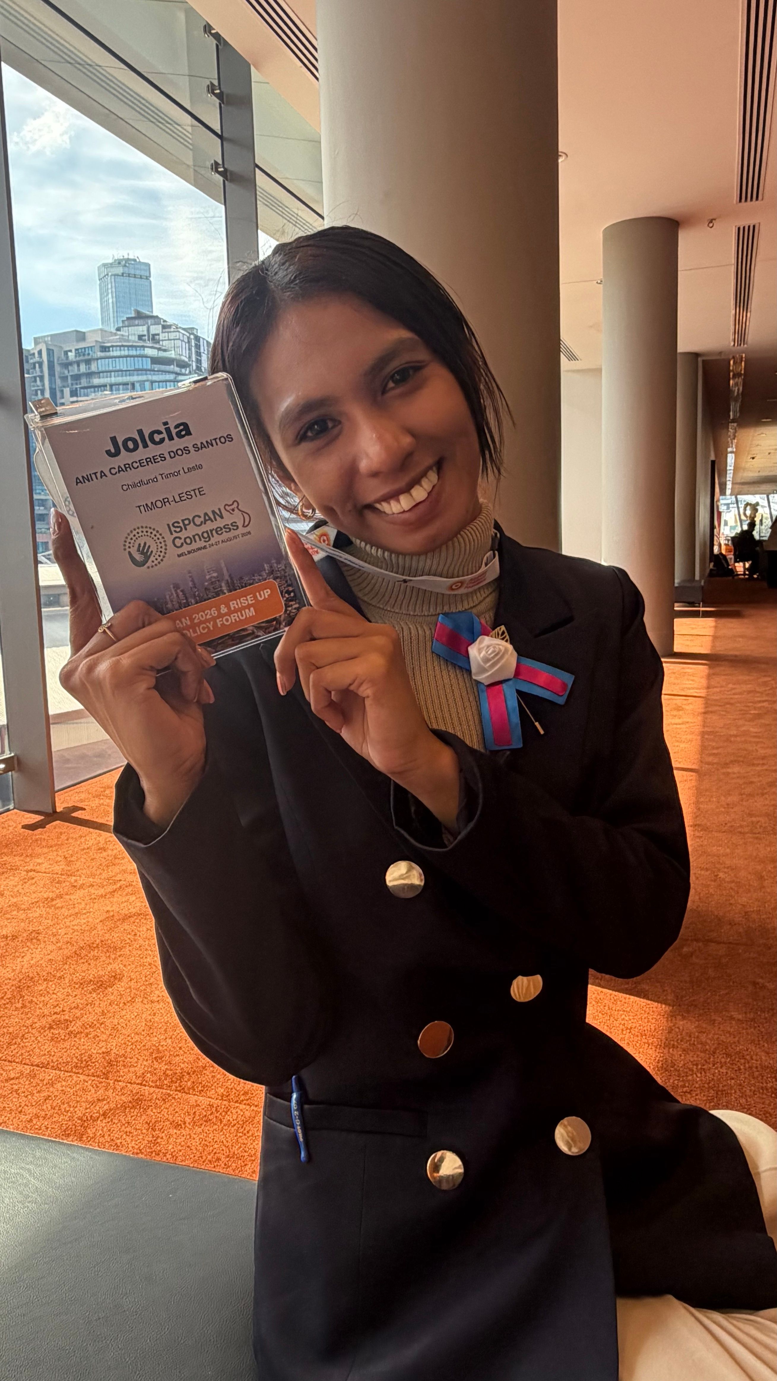 Jolcia, 20, from Timor-Leste, believes young people can help shape a safer online world. @CFA/2026