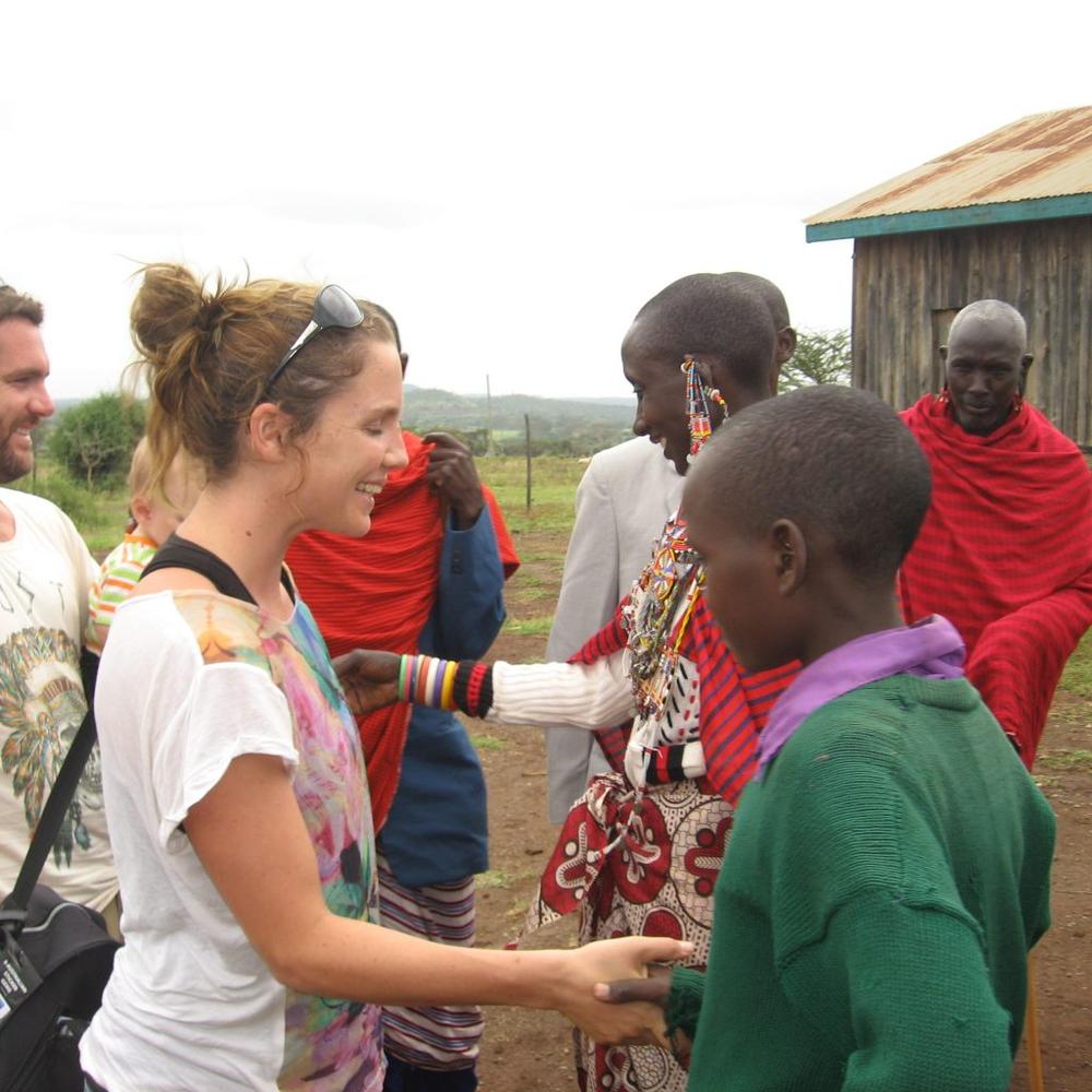 Miriam meeting Turumpet in Kenya in 2014.