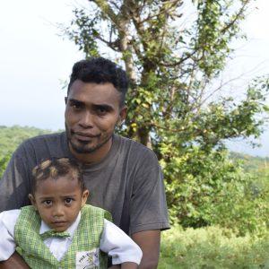 Florencio pictured with his youngest son. 