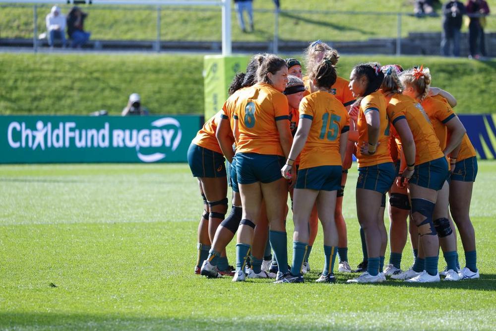 WHANGAREI, NEW ZEALAND - OCTOBER 15: Pool A Rugby World Cup 2021 match between Scotland and Australia at Northland Events Centre on October 15, 2022, in Whangarei, New Zealand. (Photo by Hagen Hopkins - World Rugby/World Rugby via Getty Images)