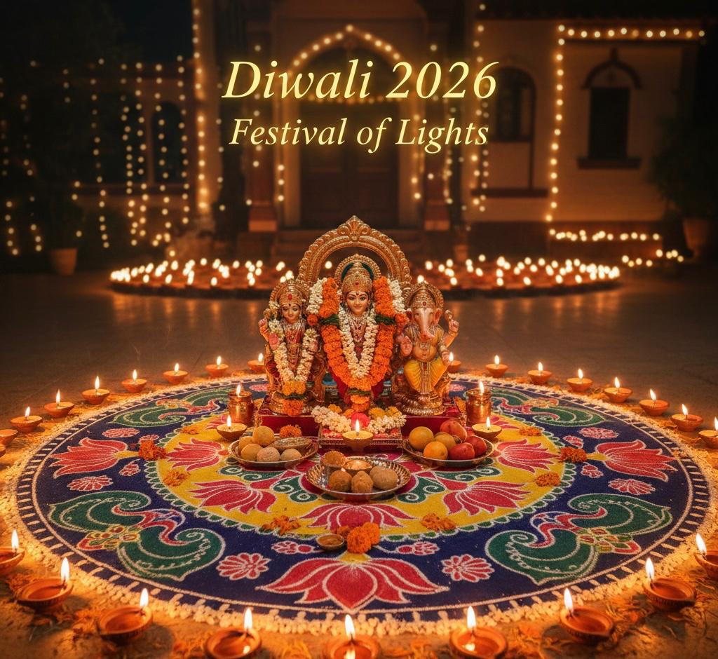 Diwali 2026: Date, Lakshmi Puja Muhurat & Five Days of Deepavali