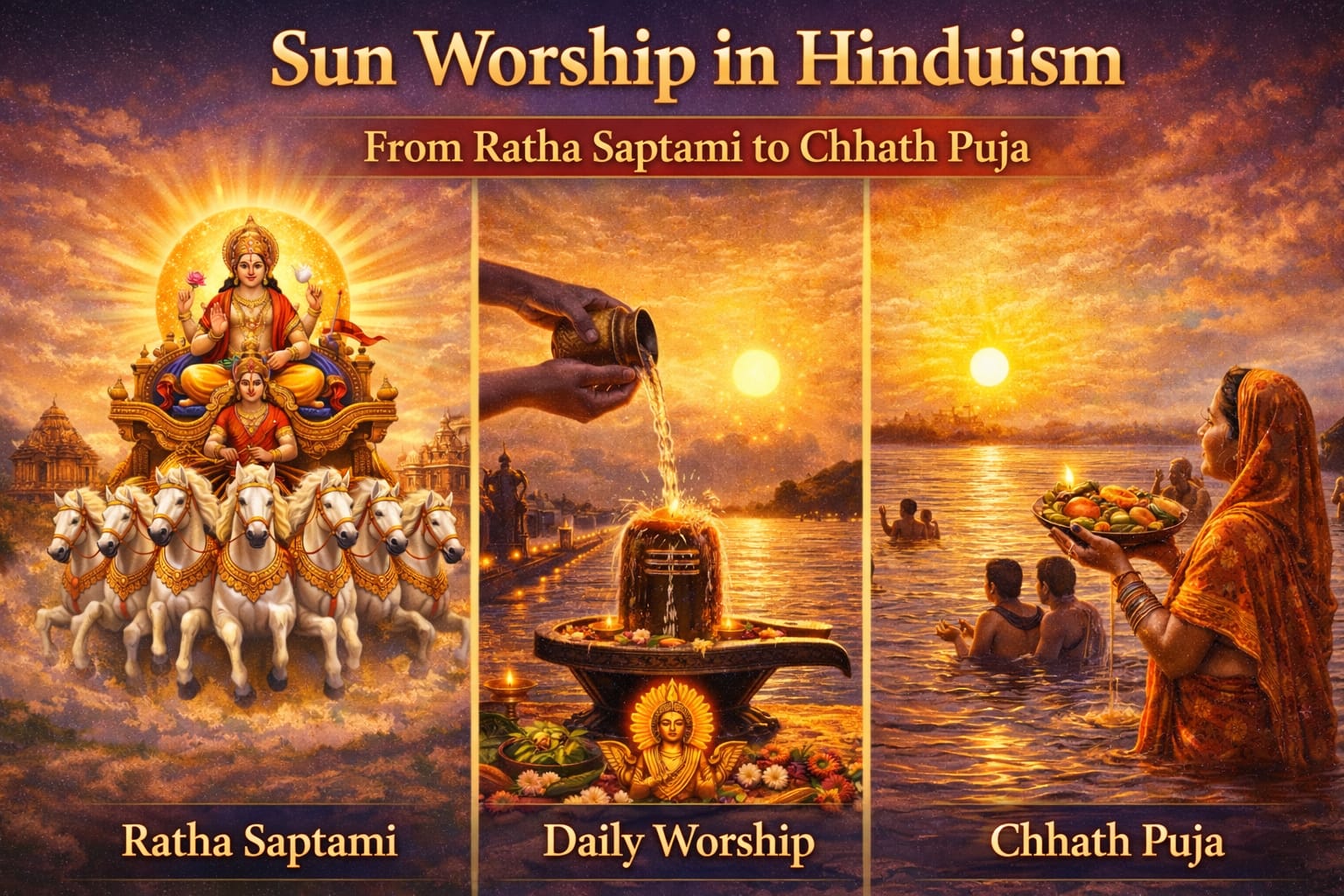 Sun Worship in Hinduism: From Ratha Saptami to Chhath Puja