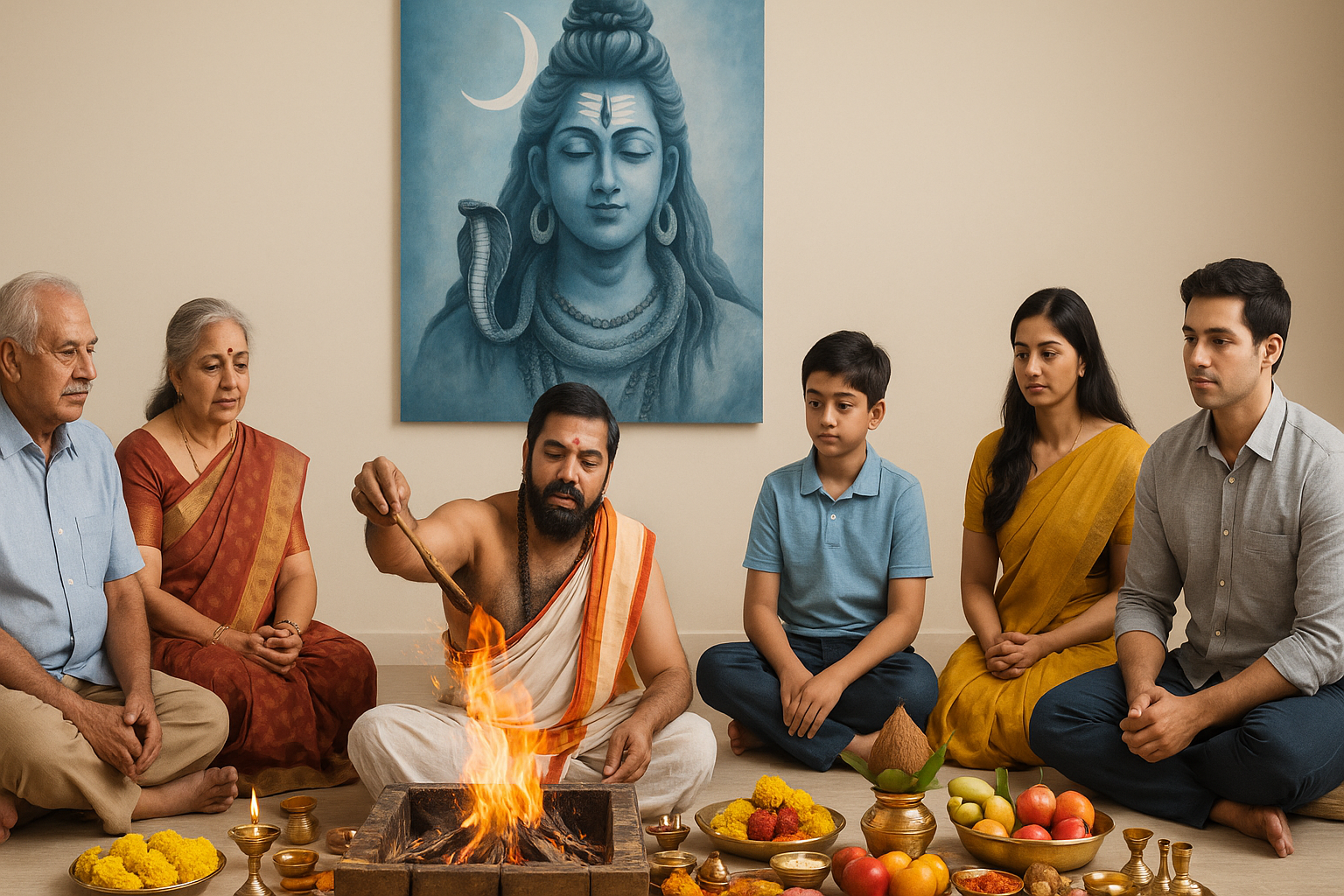 Maha Mrityunjaya Homa – A Sacred Fire Ritual for Healing, Protection, and Longevity