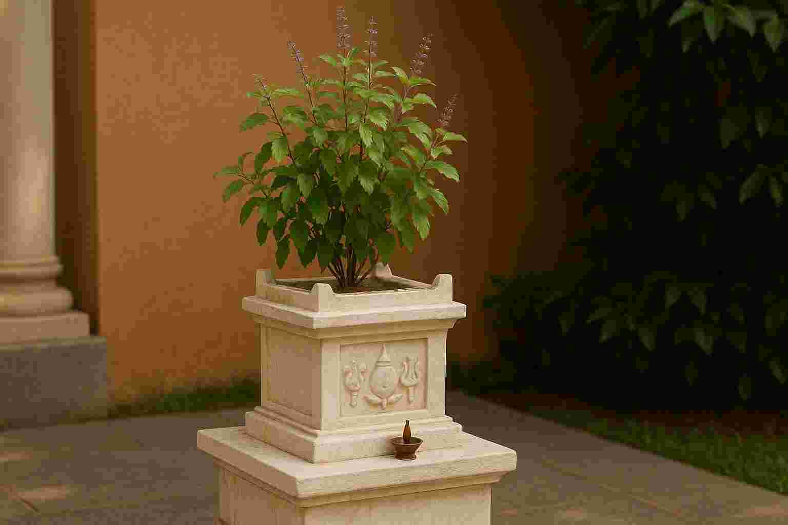 BookMyPooja Importance of Tulsi Plant in Hindu Homes: Sacred Herb of Purity, Health, and Devotion
