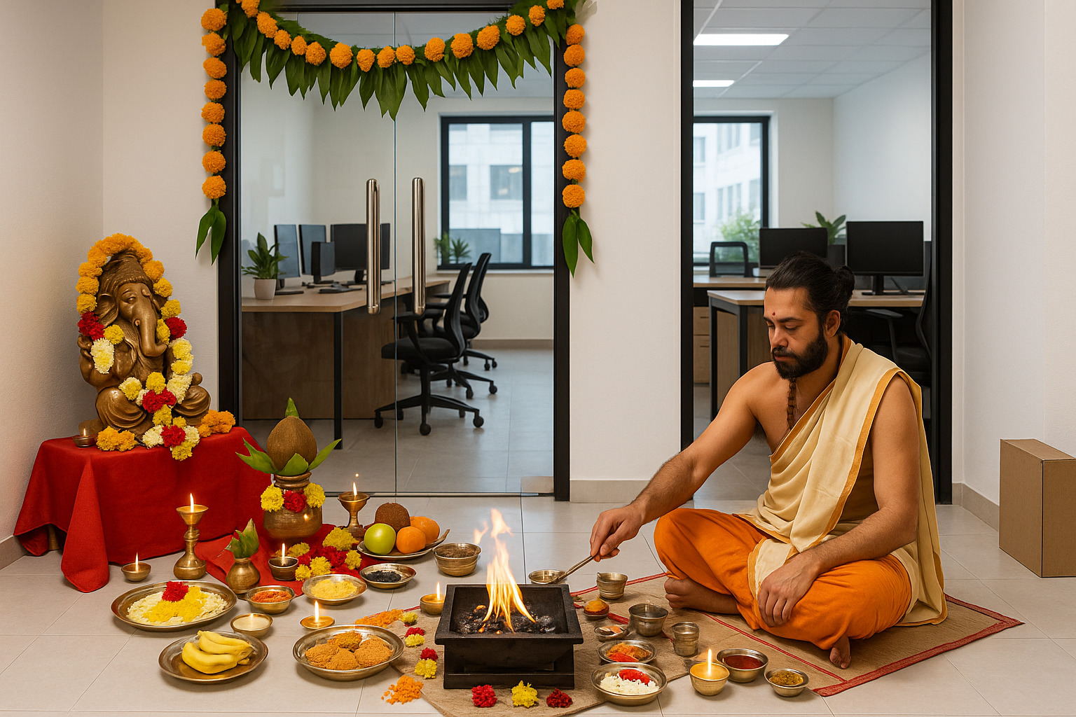 Office Opening Puja – Welcoming Prosperity and Positive Energy into Your Workspace