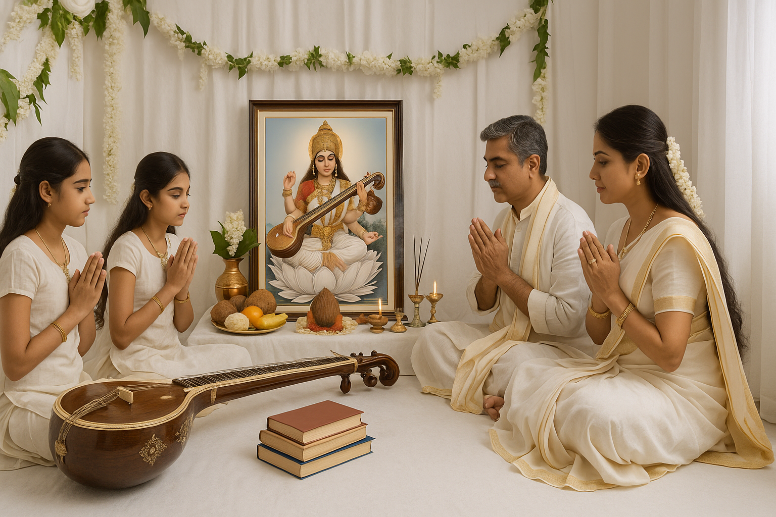 Saraswati Avahan 2025 – Date, Rituals, Significance, and How to Invoke the Goddess of Wisdom
