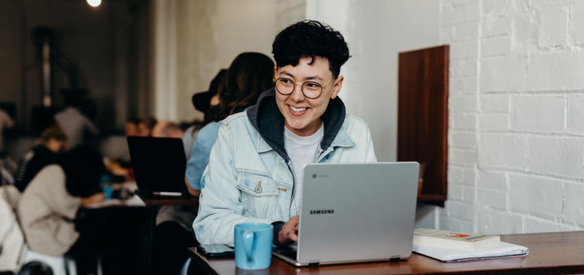 Archives - person at laptop