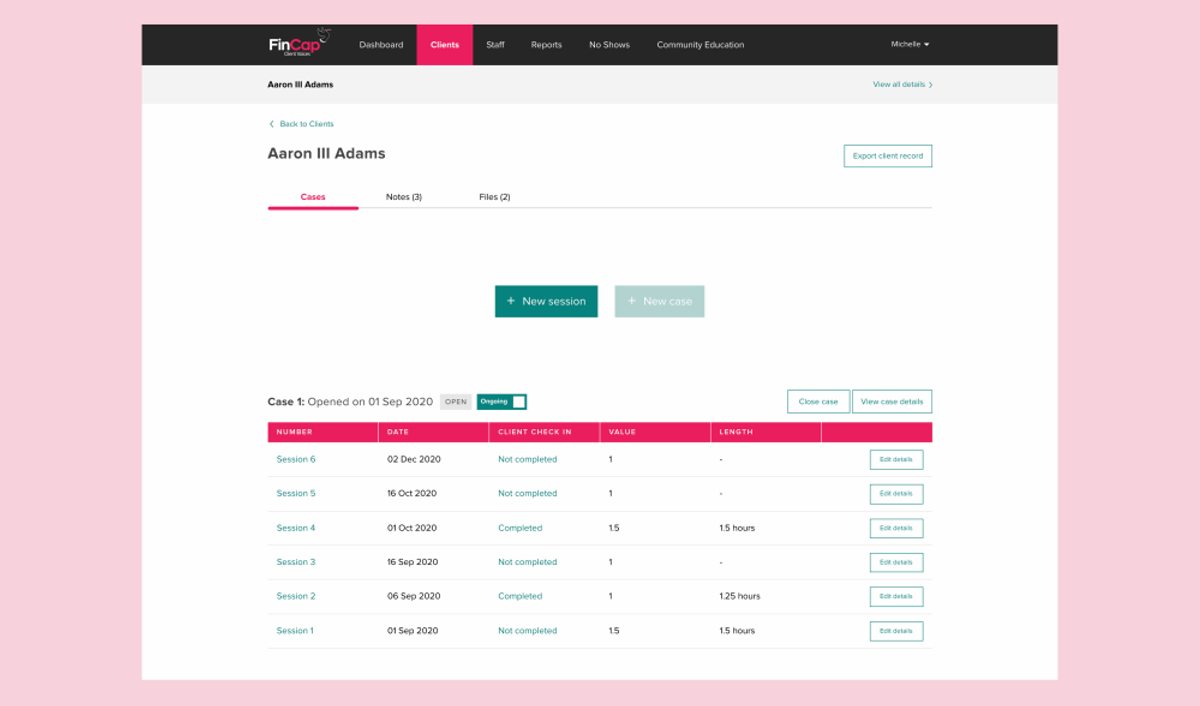 Fincap - Client section 2