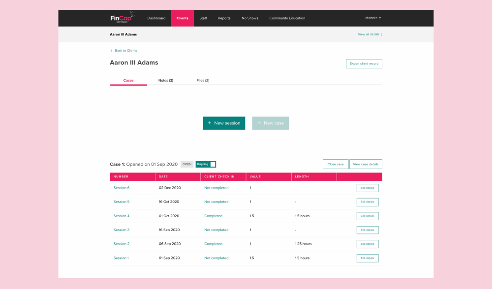 Fincap - Client section 2