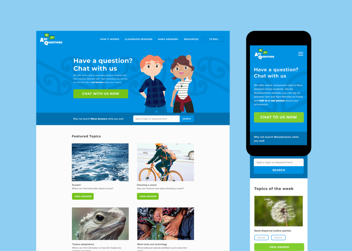 Any Questions: mockups
