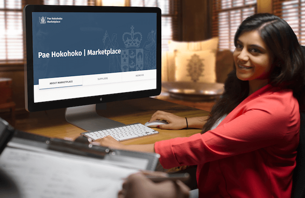 Public servant using the government Marketplace for the procurement of digital experience services.