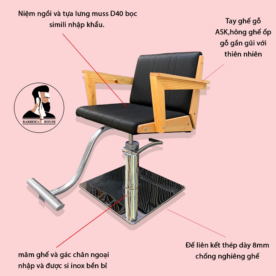 Ghế cắt salon nữ Koria BY-99 - Ghế cắt salon nữ Koria BY-99| Tông Đơ Cắt Tóc  Codos