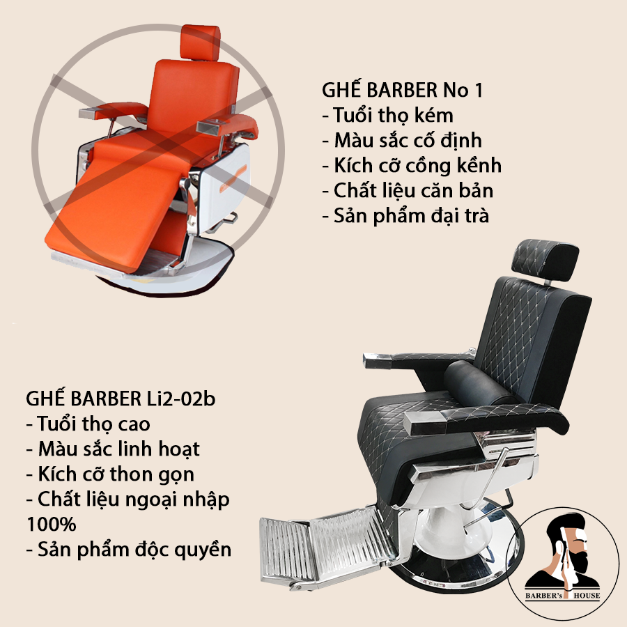 Ghế cắt tóc nam nhập khẩu BBS-68211 giá rẻ | Barbershopvietnam.com