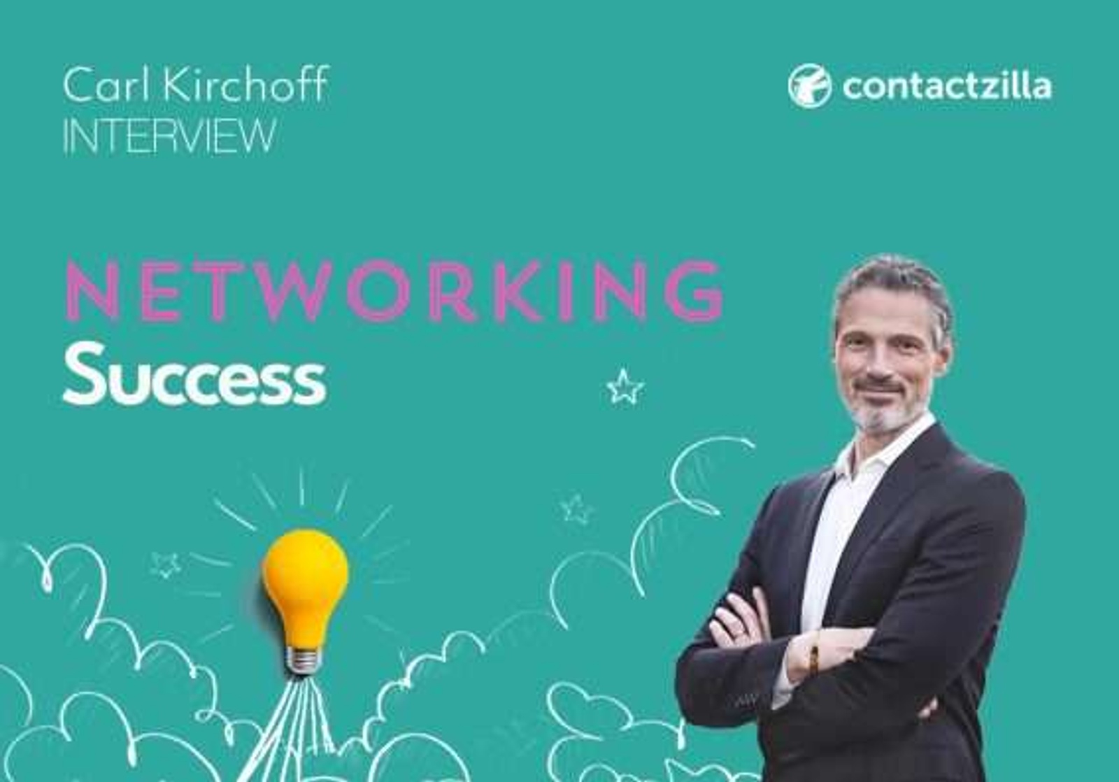 Tech entrepreneur and global business connections expert Carl Kirchhoff in a professional networking portrait.