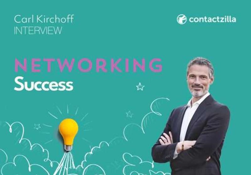 Tech entrepreneur and global business connections expert Carl Kirchhoff in a professional networking portrait.