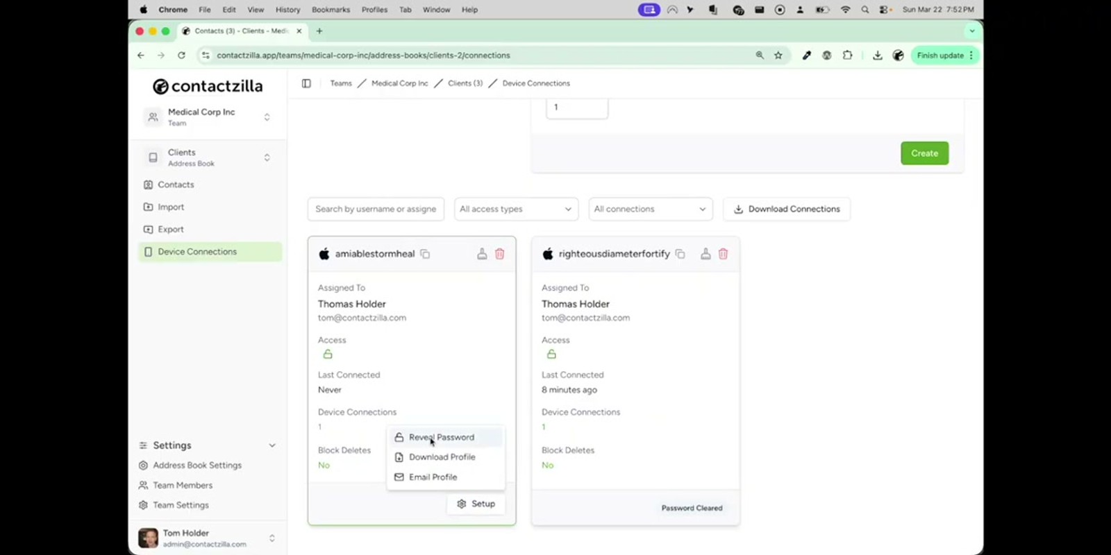 Access type selector showing full read/write, read-only, and selective read-only options