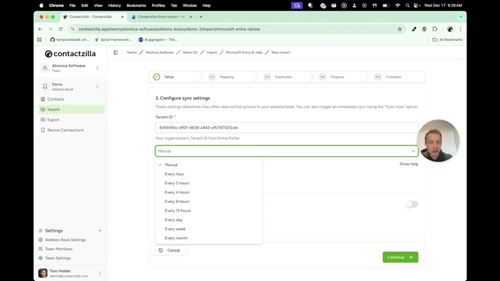 Microsoft Entra portal showing the Enterprise Applications permissions page with Grant admin consent button