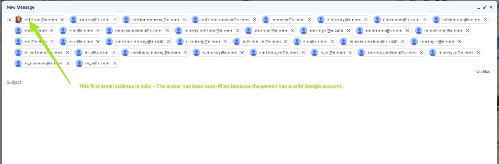 Testing the email address variations in the 'To' box in Gmail.