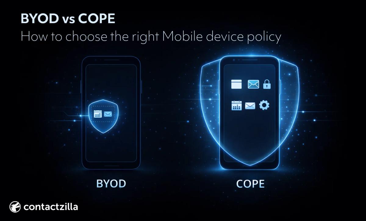 BYOD vs COPE: Mobile Device Policy Trade-offs Explained