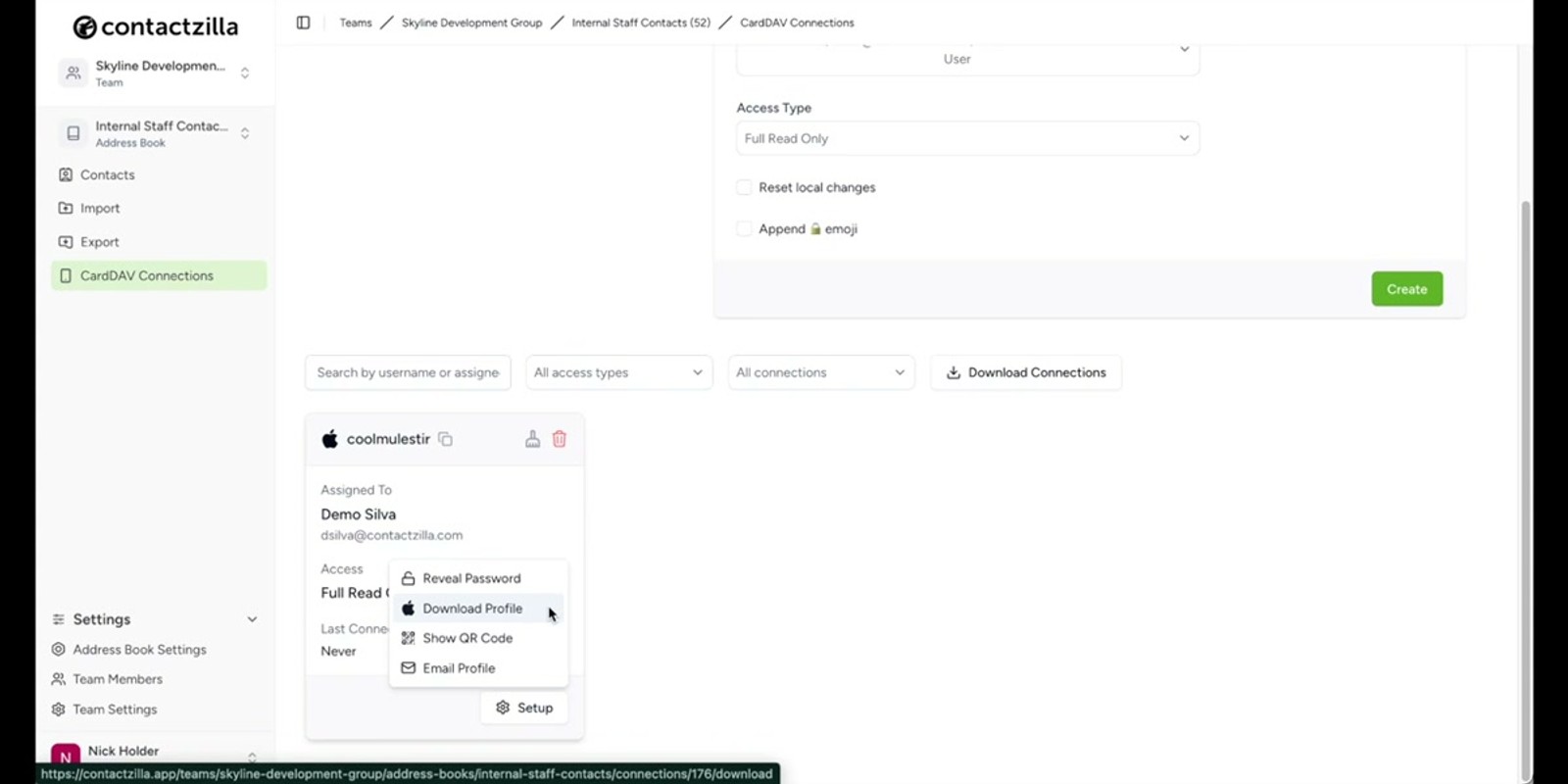 Read-only options showing Reset local changes checkbox and lock emoji toggle