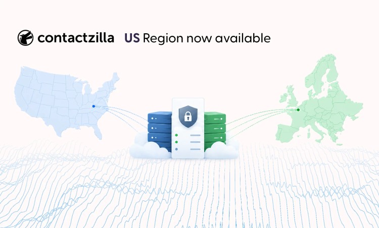 Contactzilla US Region with separate US and EU hosting infrastructure for organisations with data residency requirements.