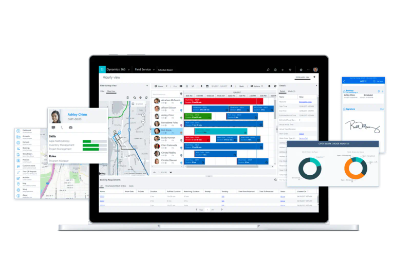 Quixy's drag-and-drop interface for creating custom field service workflows and forms