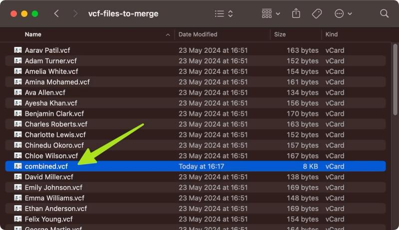 Merged vcf file is placed in the same folder that the individual vcf files are stored.
