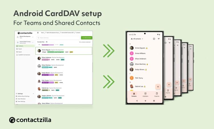 Android CardDAV Setup for Teams and Shared Contacts
