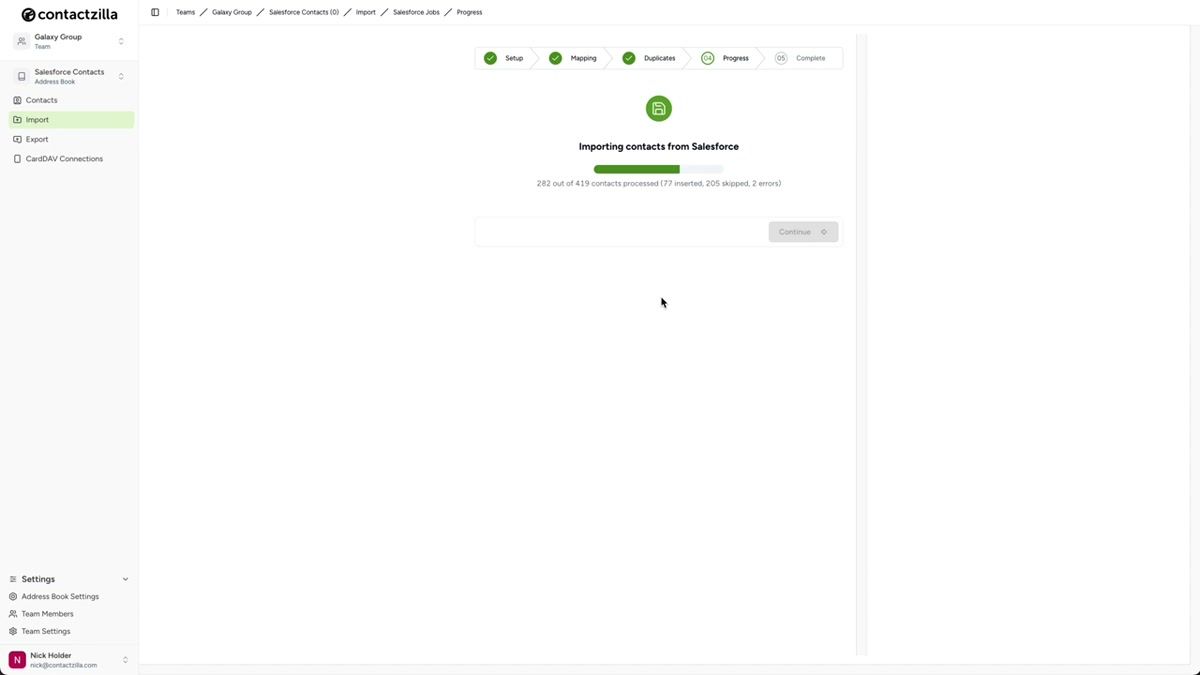 Duplicate handling options showing Skip, Replace, and Merge strategies with descriptions