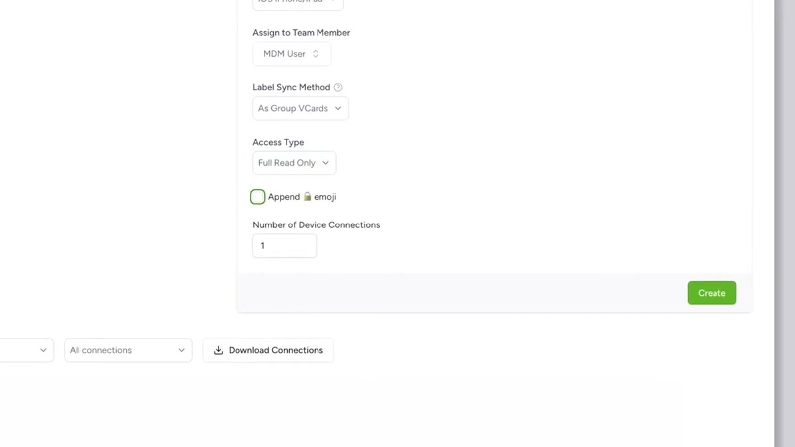 Downloading the Contactzilla device connection file for Jamf upload