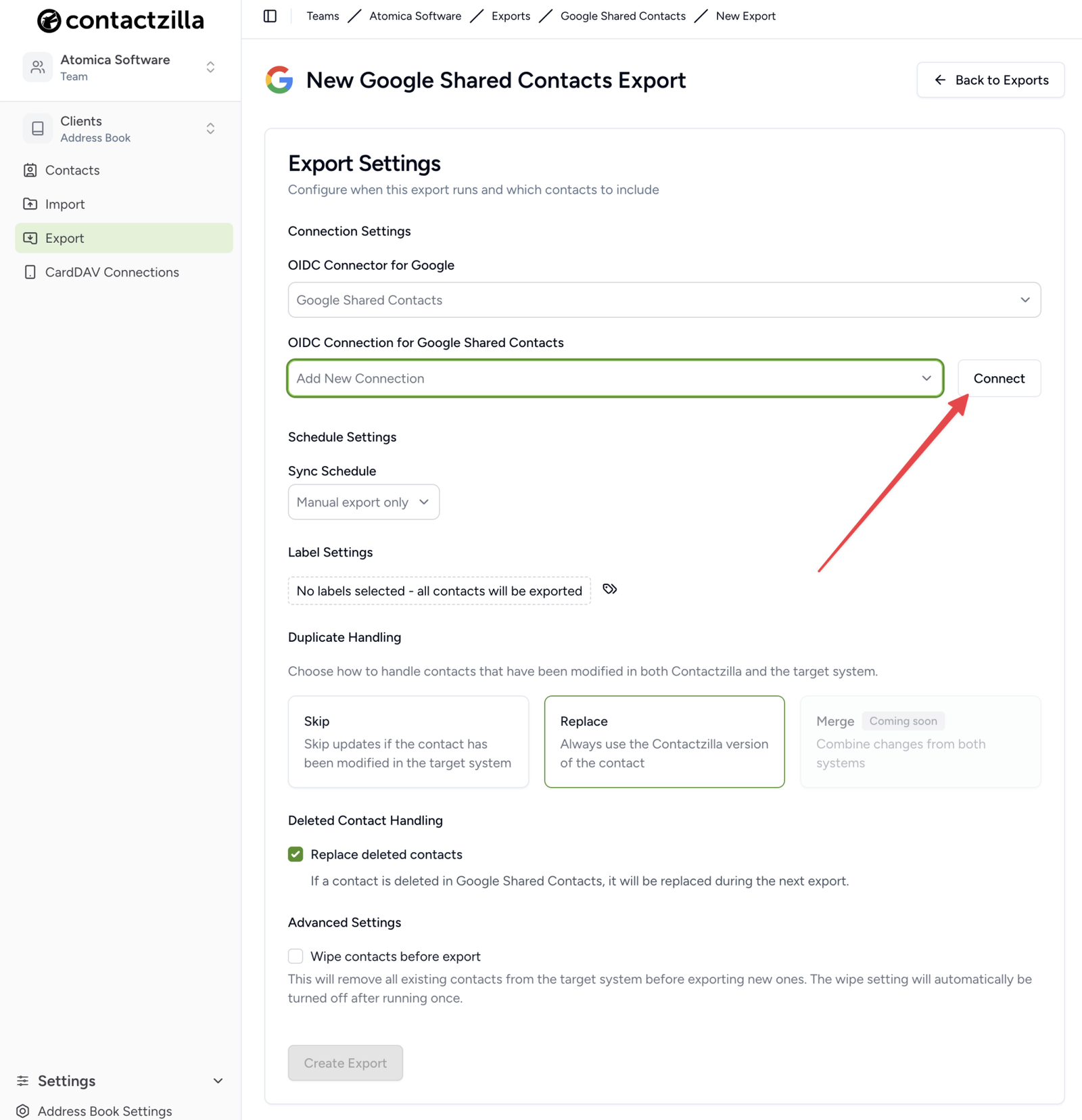 Connect your Google account
