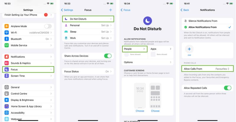 Setting up your Favourite contacts to be able to call even when on DND.