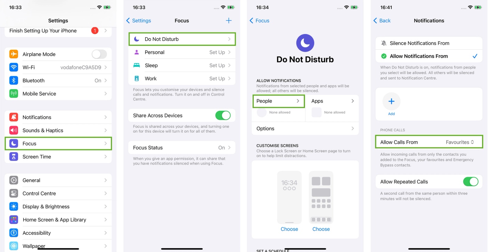 Setting up your Favourite contacts to be able to call even when on DND.