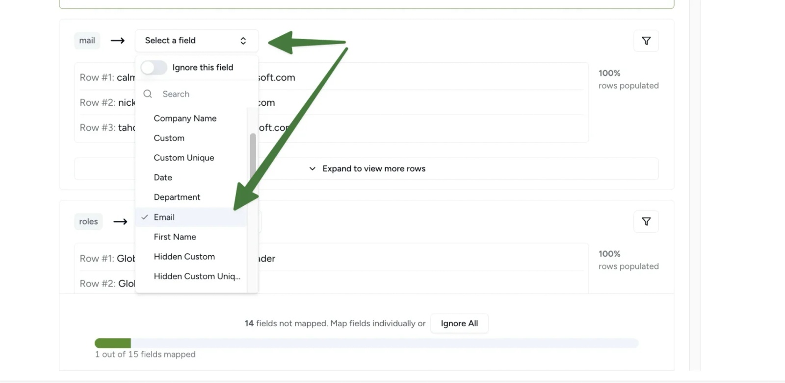 Row of Android phones displaying CardDAV contact sync interface with user profiles