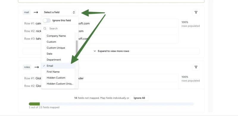 Map Microsoft Entra ID email address field to Contactzilla email contact field