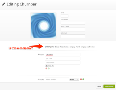 Companies can now be contacts