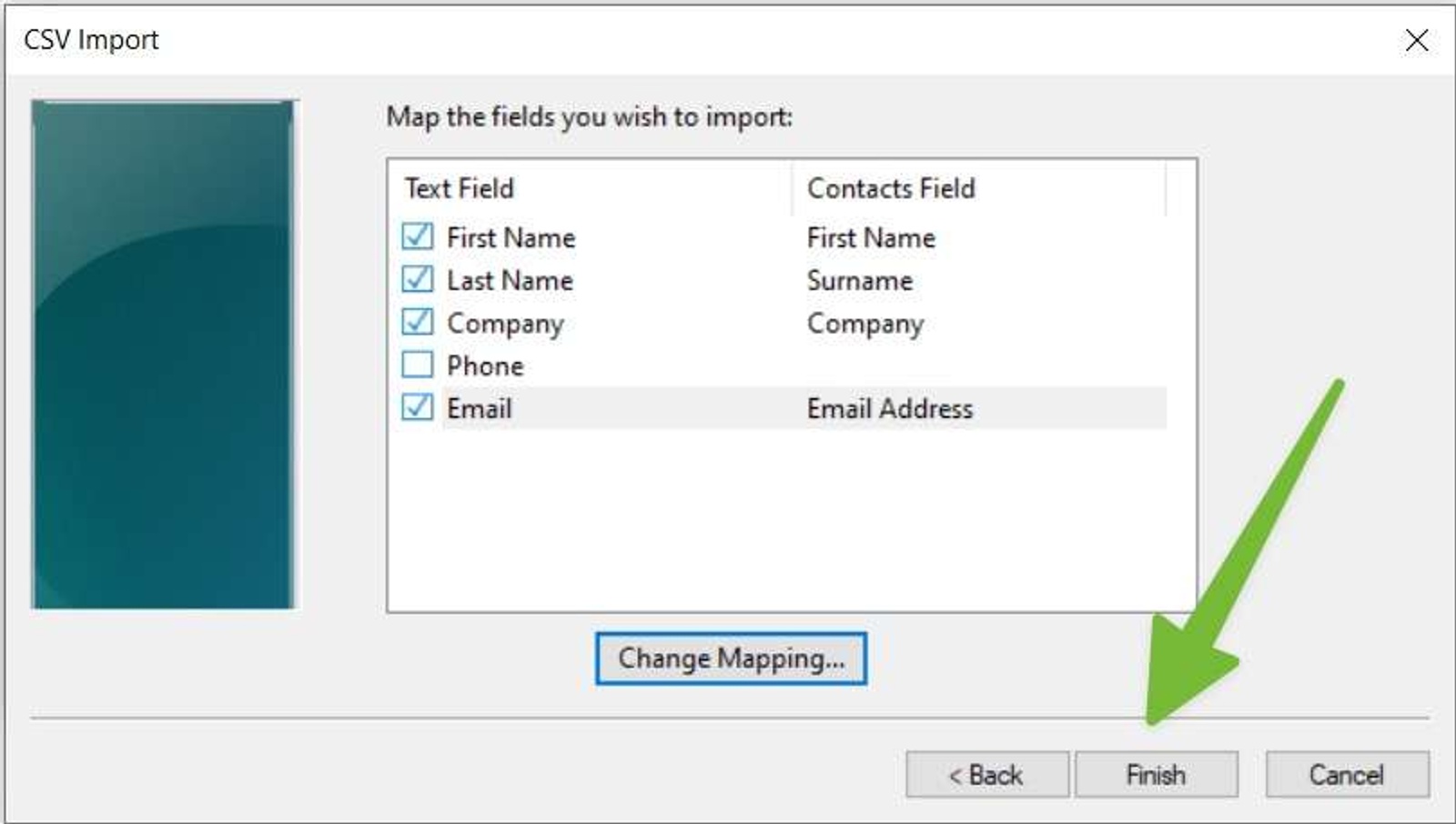 Import contacts menu in Mac Contacts