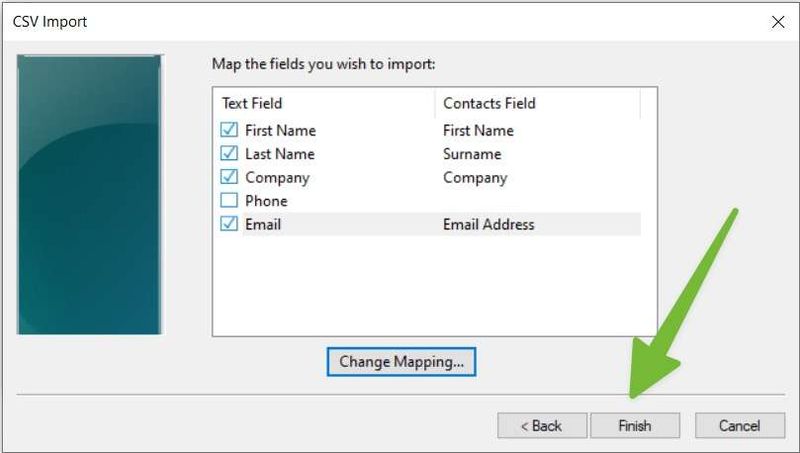 Import contacts menu in Mac Contacts